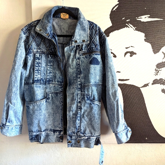 Vintage Acid Wash Denim Jacket - Picture 1 of 6